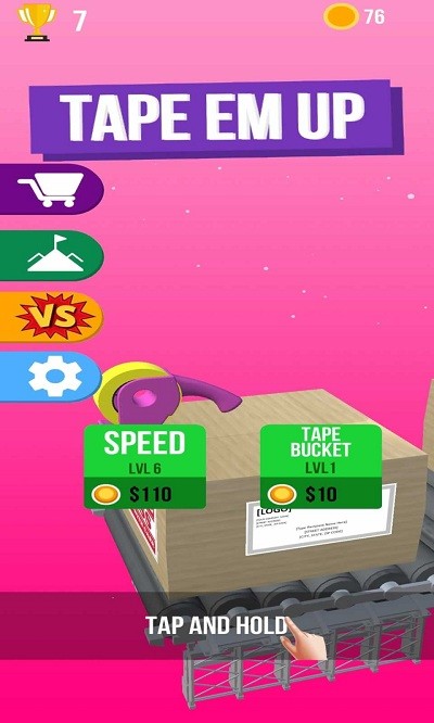 打包它们游戏(tap em up)